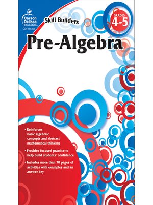 cover image of Pre-Algebra, Grades 4--5